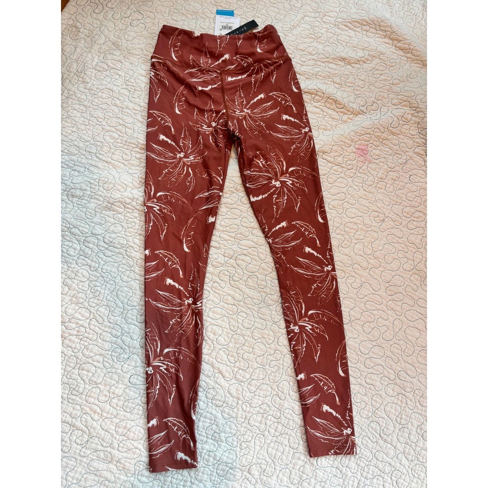 O'Neill Blue Women's Driftaway Harbor Leggings Rust‎ Palm Print XS